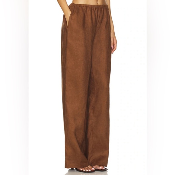 NWT Lovers & Friends Asa Easy Linen Pant in Chocolate Pants ONLY Size XS - Picture 2 of 14